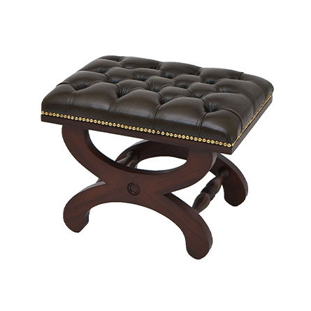 Tabouret classique - Hamlet  - Kingsgate Furniture ltd - en cuir / avec piètement en bois massif / tapissé