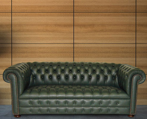Canapé chesterfield - CAMBRIDGE  - Kingsgate Furniture ltd - en cuir / avec accoudoirs / fait main