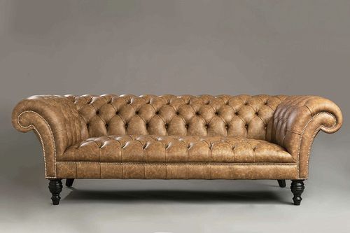 Canapé chesterfield - Chilham  - Kingsgate Furniture ltd - en cuir / avec accoudoirs / personnalisable