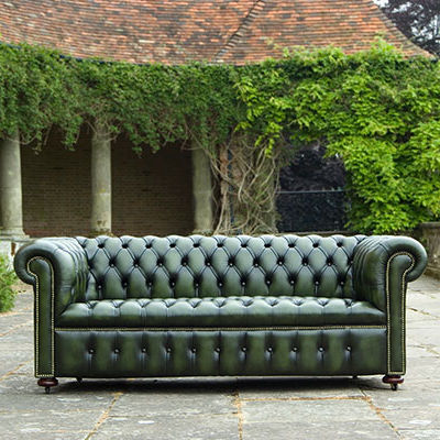Canapé chesterfield - Classic - Kingsgate Furniture ltd - en cuir / avec accoudoirs / fait main