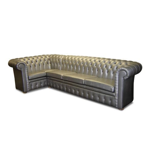 Canapé d'angle - Bespoke  - Kingsgate Furniture ltd - chesterfield / en cuir / avec accoudoirs