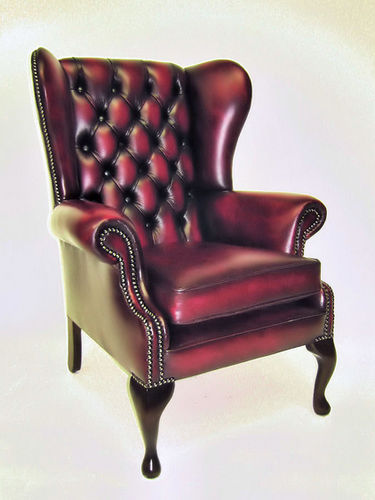 Fauteuil chesterfield - Windsor - Kingsgate Furniture ltd - en tissu / en cuir / en bois massif
