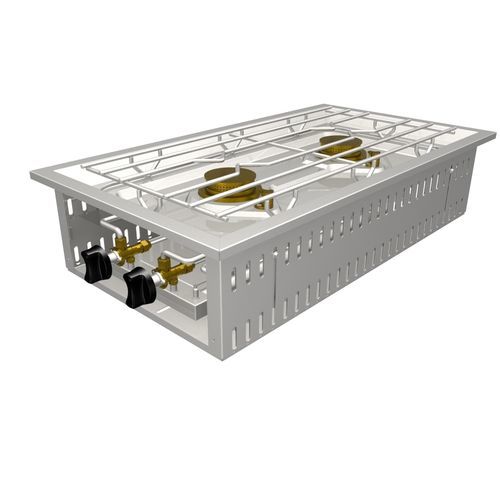 Table de cuisson à gaz - 206359 - MENU SYSTEM AG - pour cuisine professionnelle / 2 brûleurs / encastrable