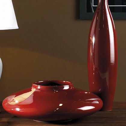 Vase contemporain - CORALLO - Cerasarda - en céramique / rouge
