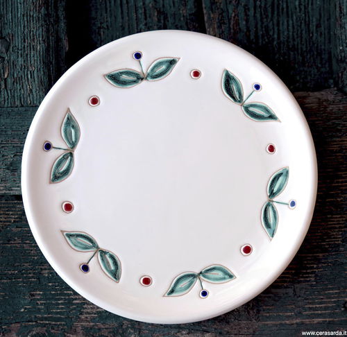 Assiette plate - LE PAVONCELLE - Cerasarda - ronde / en céramique / à usage domestique