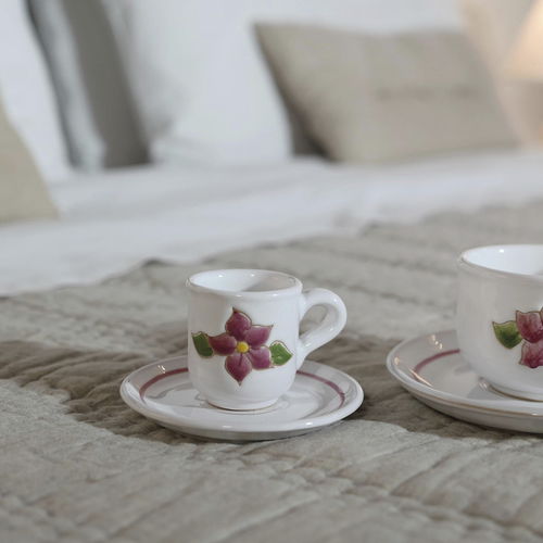 Tasse à café en céramique - PRIMAVERA ROSA - Cerasarda - à usage domestique