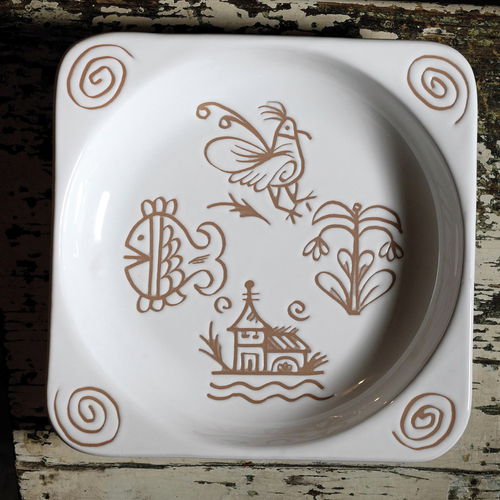 Assiette plate - VALLAURIS - Cerasarda - ronde / rectangulaire / ovale
