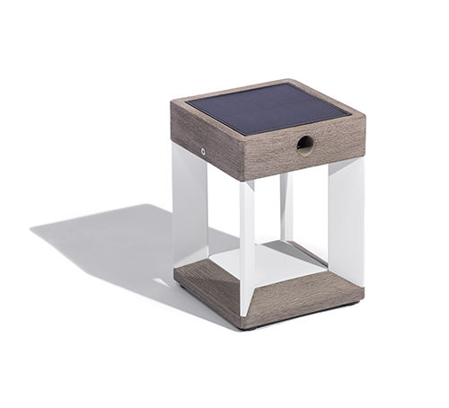 Lampe de table - TECKA71 - LES JARDINS - en aluminium / en teck / contemporaine