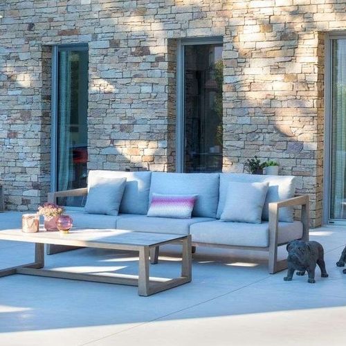 Canapé contemporain - SKAAL - LES JARDINS - d'extérieur / en Sunbrella® / avec accoudoirs