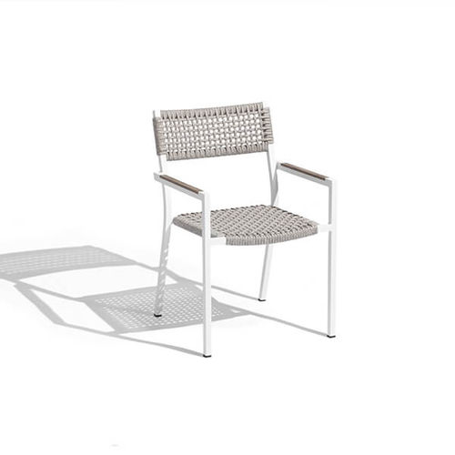 Chaise de salle à manger contemporaine - RANCHO - LES JARDINS - d'extérieur / en aluminium / en corde