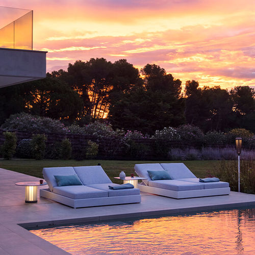Bain de soleil contemporain - RANCHO - LES JARDINS - en tissu / en aluminium / de jardin