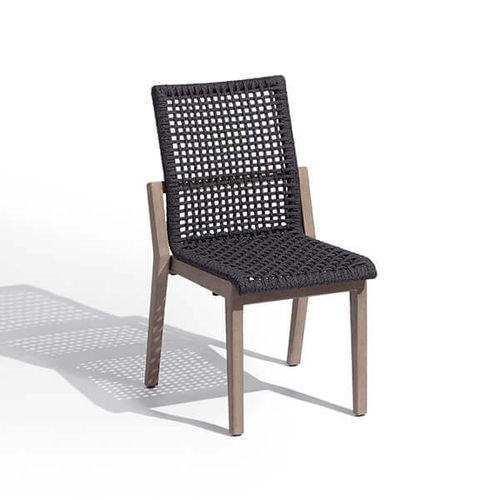 Chaise de salle à manger contemporaine - COPENHAGUE - LES JARDINS - de jardin / en corde / avec piètement en teck