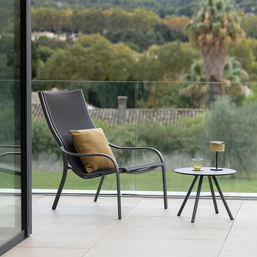Fauteuil contemporain - SAGAMORE - LES JARDINS - en tissu / en aluminium / avec dossier haut
