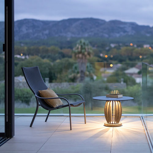 Table basse contemporaine - PASTEK - LES JARDINS - en verre dépoli / en HPL / en granite