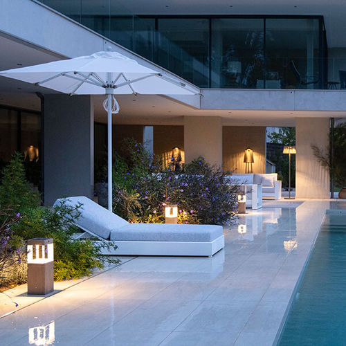 Borne d'éclairage de jardin - TECKALU  - LES JARDINS - contemporaine / en aluminium / solaire