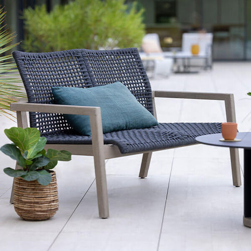 Canapé contemporain - COPENHAGUE - LES JARDINS - d'extérieur / en corde / avec accoudoirs