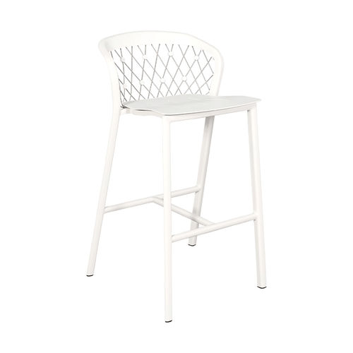 Chaise de bar contemporaine - CHESTER - LES JARDINS - de jardin / en aluminium / avec piètement en aluminium