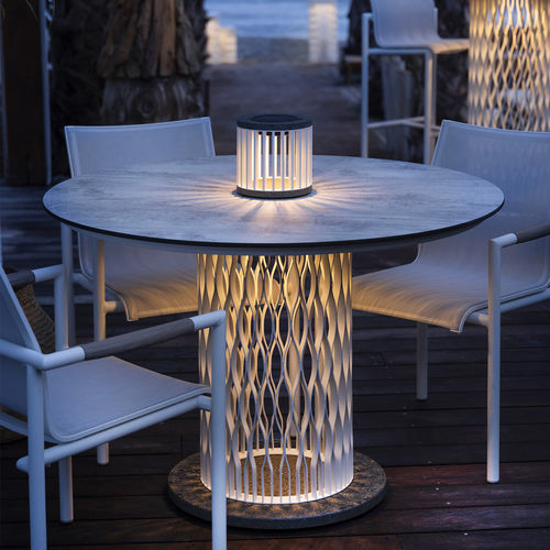 Table lumineuse - CADIX - LES JARDINS - contemporaine / en HPL / avec piètement en aluminium