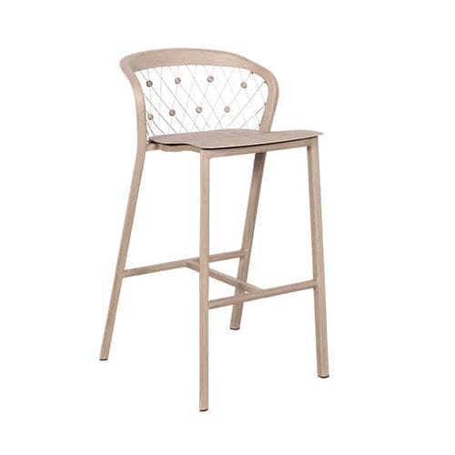 Tabouret contemporain - TAB5515 - LES JARDINS - en aluminium / avec piètement en aluminium / avec repose-pieds
