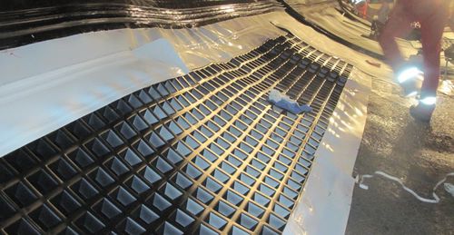 Géocomposite de drainage - CAVIDRAIN - ABG - en plastique recyclé / pour tunnel
