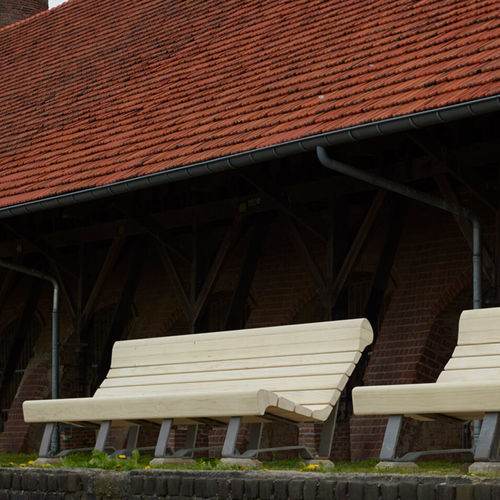 Banc de jardin contemporain - PAULINE - Accsys Technologies - en bois / avec dossier / sans accoudoirs