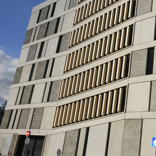 Bardage en panneaux - MULTISTOREY CAR PARK - Accsys Technologies - en bois / à emboîtement / durable