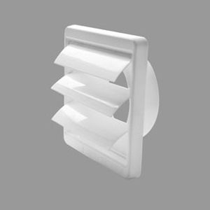 Grille de ventilation en plastique - 51791101 - Airflow Developments - carrée / blanche