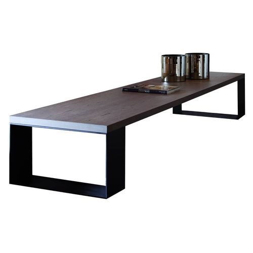 Table basse contemporaine - Belize - PH Collection - en bois / avec piètement en acier / rectangulaire