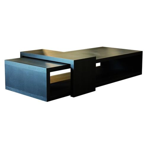 Table basse contemporaine - REGATE - PH Collection - en bois / avec piètement en bois / rectangulaire