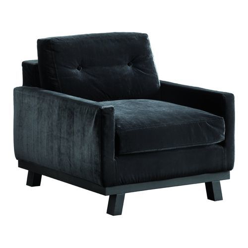 Fauteuil contemporain - Legno - PH Collection - en tissu / en bois massif / noir