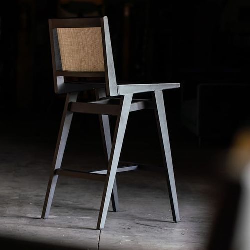 Chaise de bar contemporaine - Rio - PH Collection - d'intérieur / en cuir / en bois