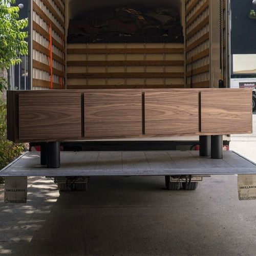 Buffet contemporain - Arnold - PH Collection - en acier / à portes battantes / 4 pieds