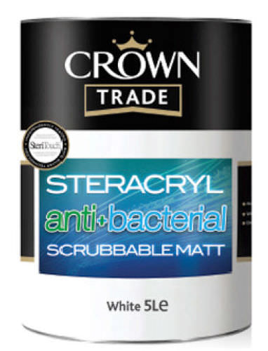 Peinture décorative - STERACRYL SCRUBBABLE MATT    - Crown Paints  - intérieure / pour mur / acrylique