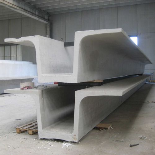 Poutre en béton préfabriqué - EBAWE Anlagentechnik GmbH  - avec section symétrique / en I / à double T