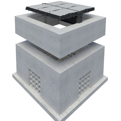 Couvercle de regard en béton - PRECAST - Elkington Gatic  - rectangulaire