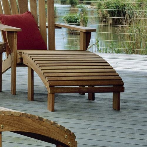 Repose-pied classique - 1ADFR - Barlow Tyrie - en teck / pour sauna / de jardin