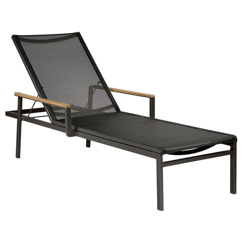 Bain de soleil contemporain - Aura - Barlow Tyrie - en Textilene® / en teck / en aluminium