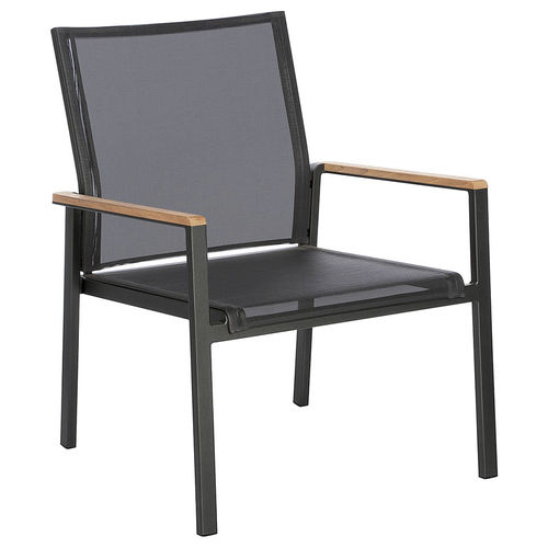 Fauteuil club contemporain - Aura - Barlow Tyrie - en Textilene® / en teck / en aluminium