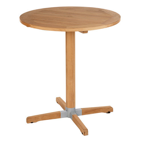 Table mange-debout contemporaine - Bermuda - Barlow Tyrie - en teck / avec piètement en teck / ronde