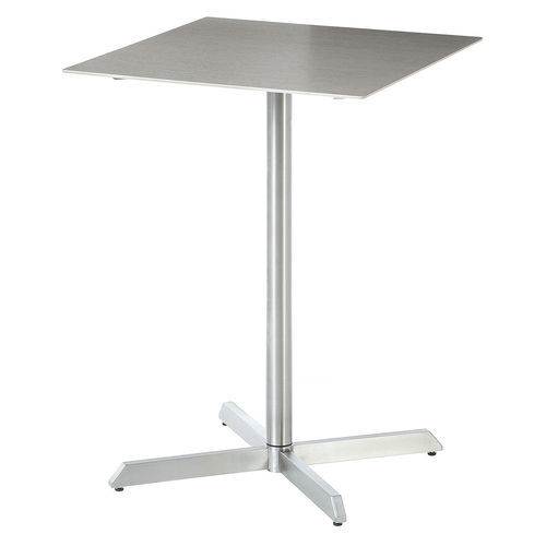 Table mange-debout contemporaine - Equinox - Barlow Tyrie - en acier inoxydable / avec piètement en acier inoxydable / carrée