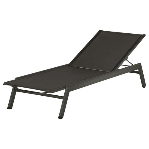 Bain de soleil contemporain - Equinox - Barlow Tyrie - en Textilene® / en acier inox thermolaqué / professionnel
