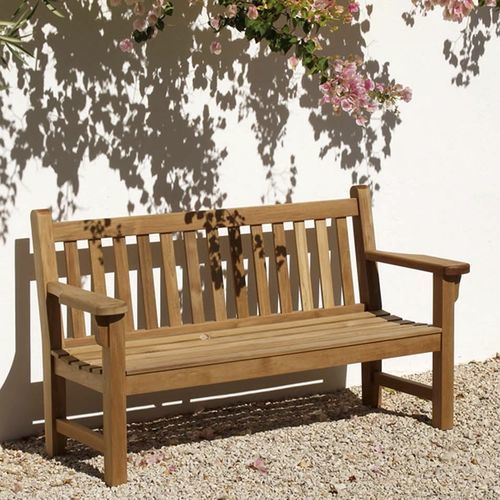Banc de jardin classique - London  - Barlow Tyrie - en teck / avec dossier / avec accoudoirs