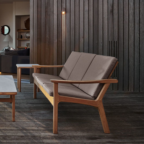 Canapé contemporain - Monterey  - Barlow Tyrie - d'extérieur / en teck / avec coussin amovible