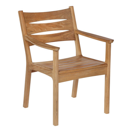 Chaise de salle à manger contemporaine - Monterey - Barlow Tyrie - d'extérieur / en teck / avec piètement en teck
