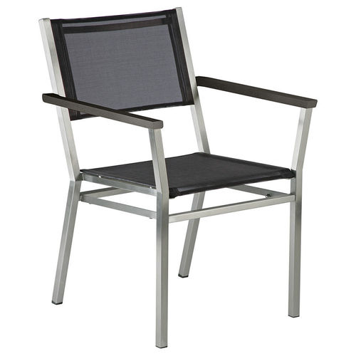 Chaise contemporaine - Equinox Carver - Barlow Tyrie - d'extérieur / en Textilene® / avec piètement en acier inoxydable