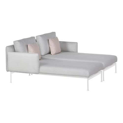 Méridienne contemporaine - Layout - Barlow Tyrie - en Sunbrella® / en acier à revêtement par poudre / avec piètement en acier thermolaqué