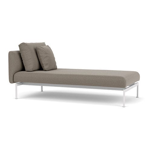 Méridienne contemporaine - Layout  - Barlow Tyrie - en Sunbrella® / en acier inoxydable / avec piètement en acier inoxydable