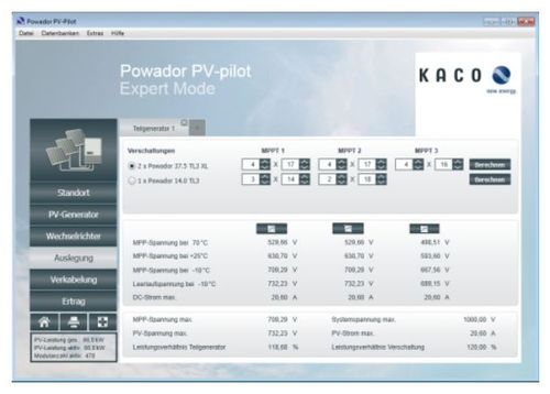 Logiciel de conception - POWADOR PV-PILOT  - KACO new energy - pour structures en béton