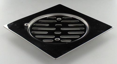 Siphon de sol en inox - SGG4 - Marley Plumbing & Drainage  - de terrasse / avec grille / carré