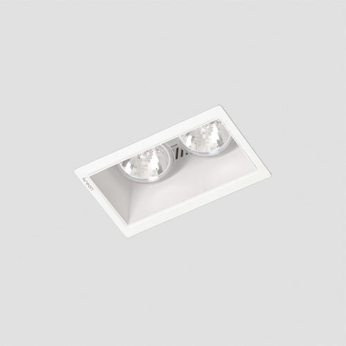 Downlight encastré - DOWN 55 DOUBLE - KREON - halogène / rectangulaire / IP20